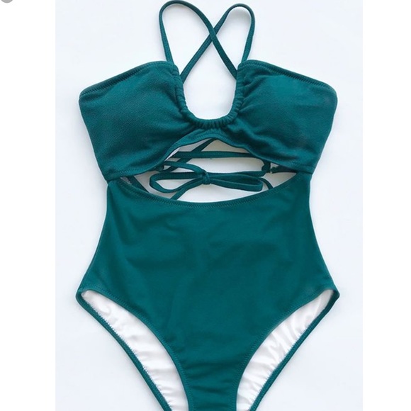 Cupshe Other - NWT Cupshe L Lace up back high cut one piece